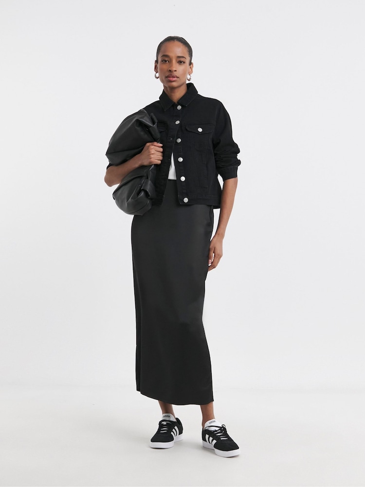 Negro - JD Williams Ultimate Stretch Denim Jacket - Imagen 1 de 4