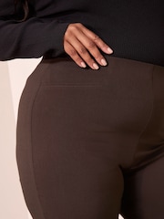 Friends Like These Brown Curve Sculpting Stretch Flared Trousers - Image 3 of 4