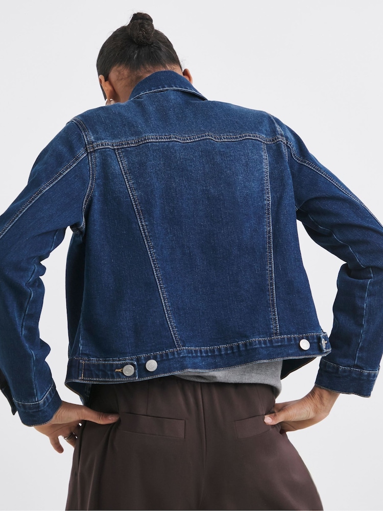 Azul - JD Williams Ultimate Stretch Denim Jacket - Imagen 2 de 4