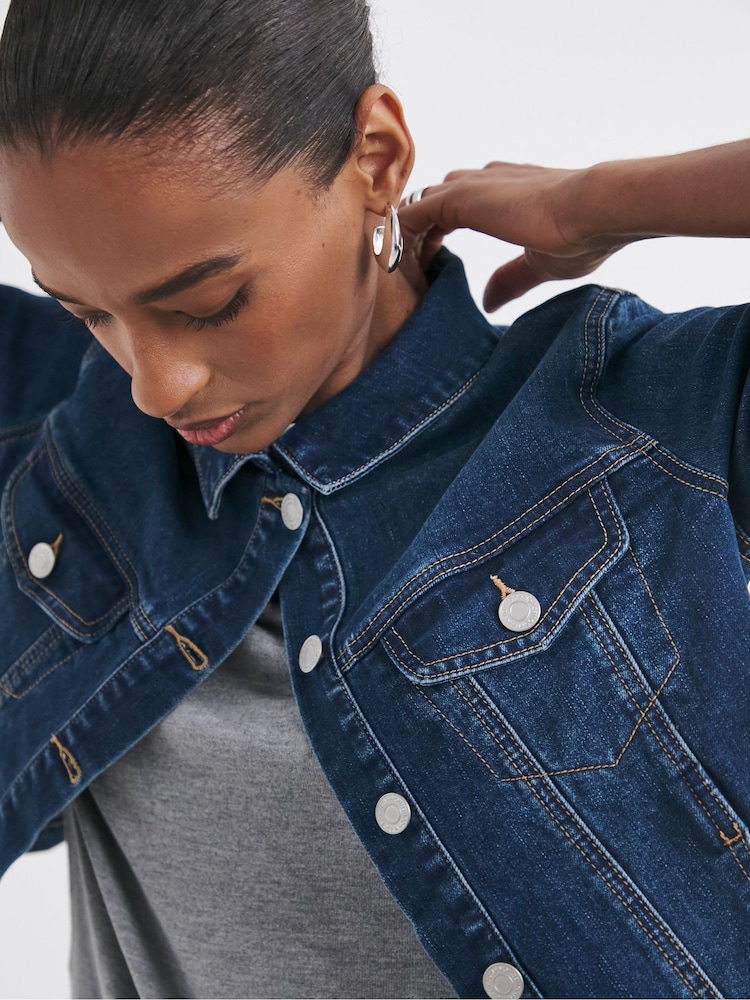 Azul - JD Williams Ultimate Stretch Denim Jacket - Imagen 4 de 4