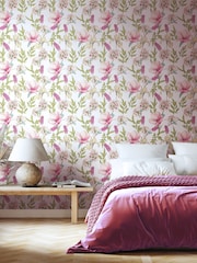 Hoopla Walls Sweet Pea Orchid Bloom 10M Wallpaper - Image 1 of 2