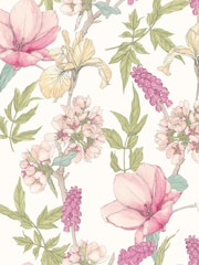 Hoopla Walls Sweet Pea Orchid Bloom 10M Wallpaper - Image 2 of 2