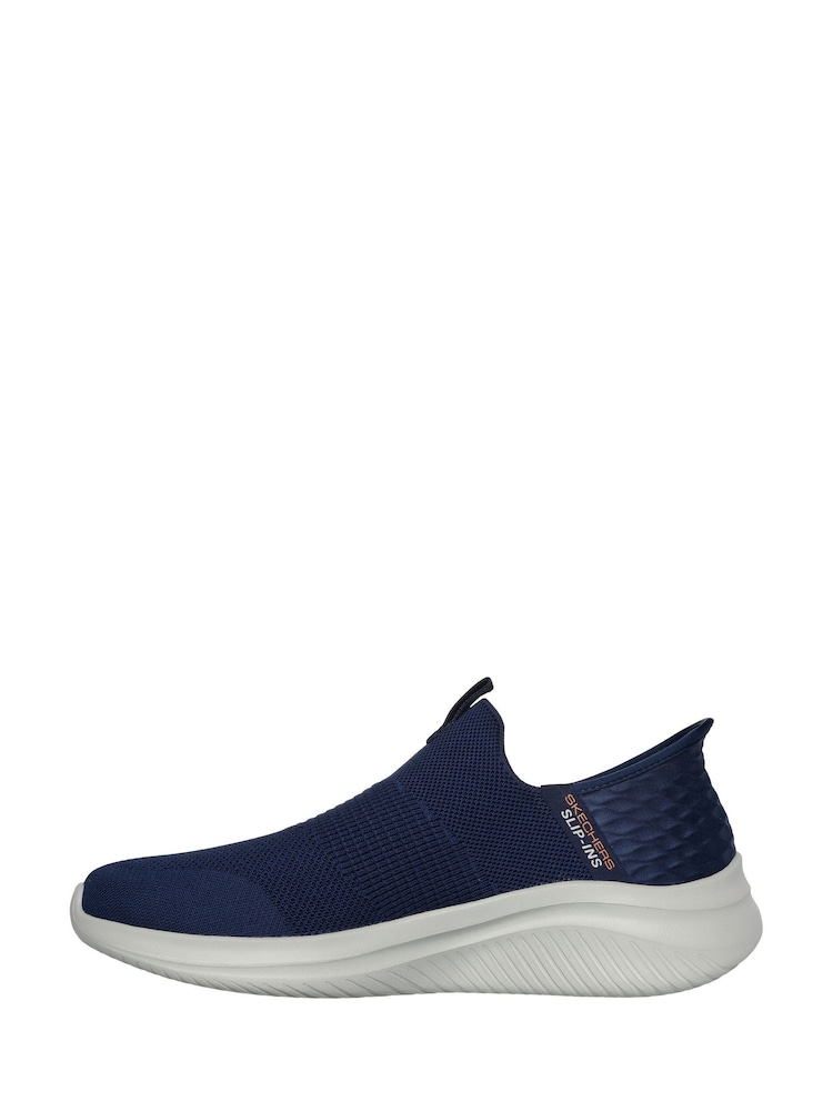 Mornarica - Skechers Širok kroj Ultra Flex 3.0 Športni copati Smooth Step Slip-Ins - Slika 2 iz 4