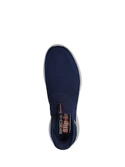 Mornarica - Skechers Širok kroj Ultra Flex 3.0 Športni copati Smooth Step Slip-Ins - Slika 3 iz 4