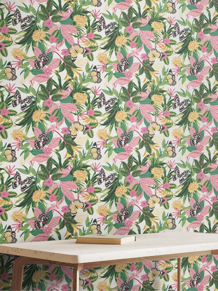 Hoopla Walls Flamingo Paradise 10M Wallpaper - Image 1 of 2