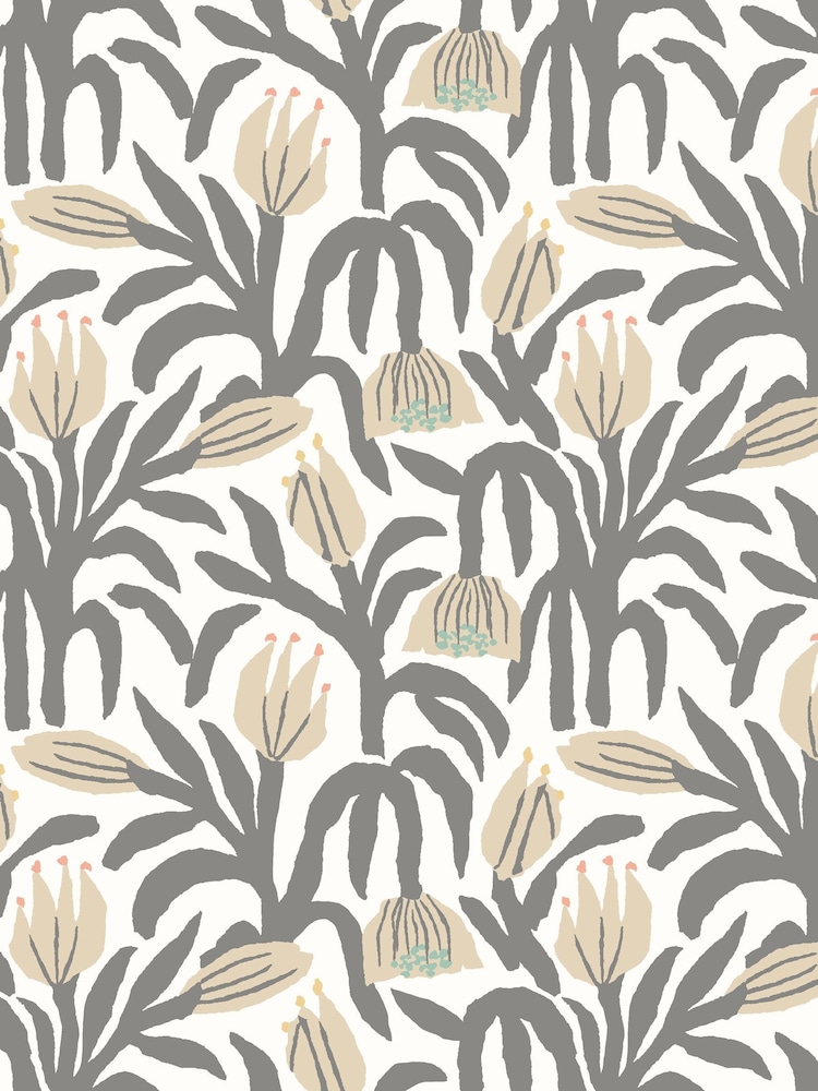 Hoopla Walls Black and White Chunky Flower 10M Wallpaper - Image 2 of 2
