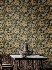 Hoopla Walls Black Lily Ogee 10M Wallpaper - Image 1 of 2