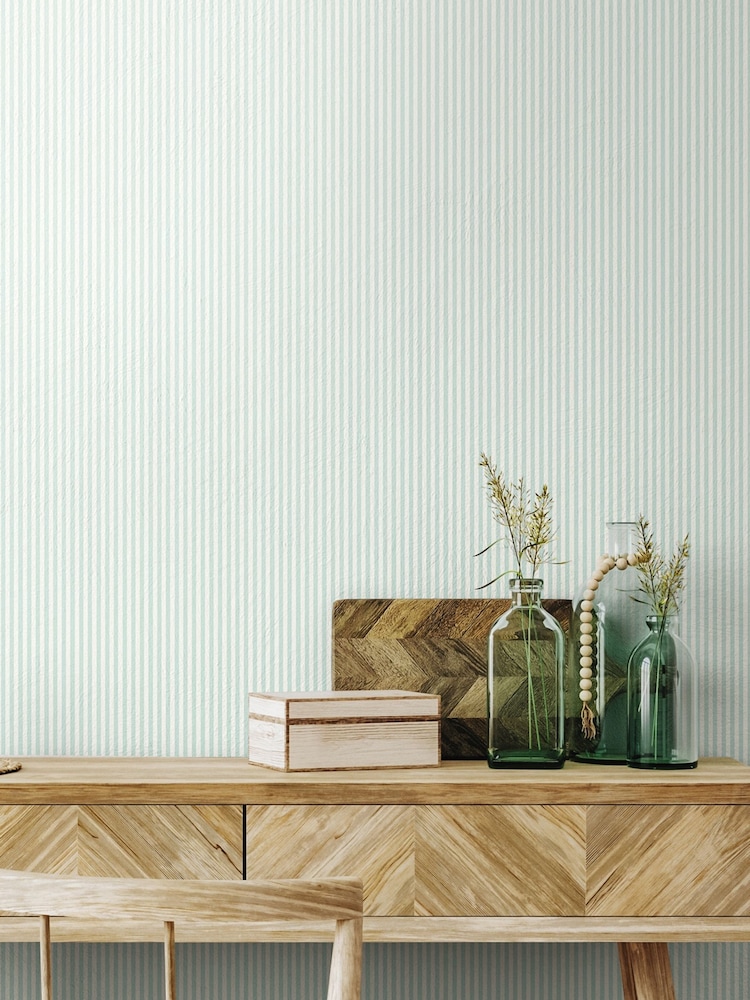 Hoopla Walls Sky Tiny Stripe 10M Wallpaper - Image 1 of 1 Hoopla Walls Sky Tiny Stripe 10M Wallpaper - Image 1 of 1
