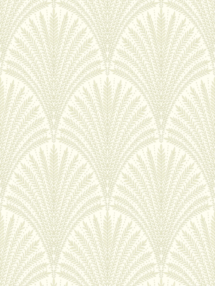 Hoopla Walls Sage Green Leaf Fan 10M Wallpaper - Image 2 of 2
