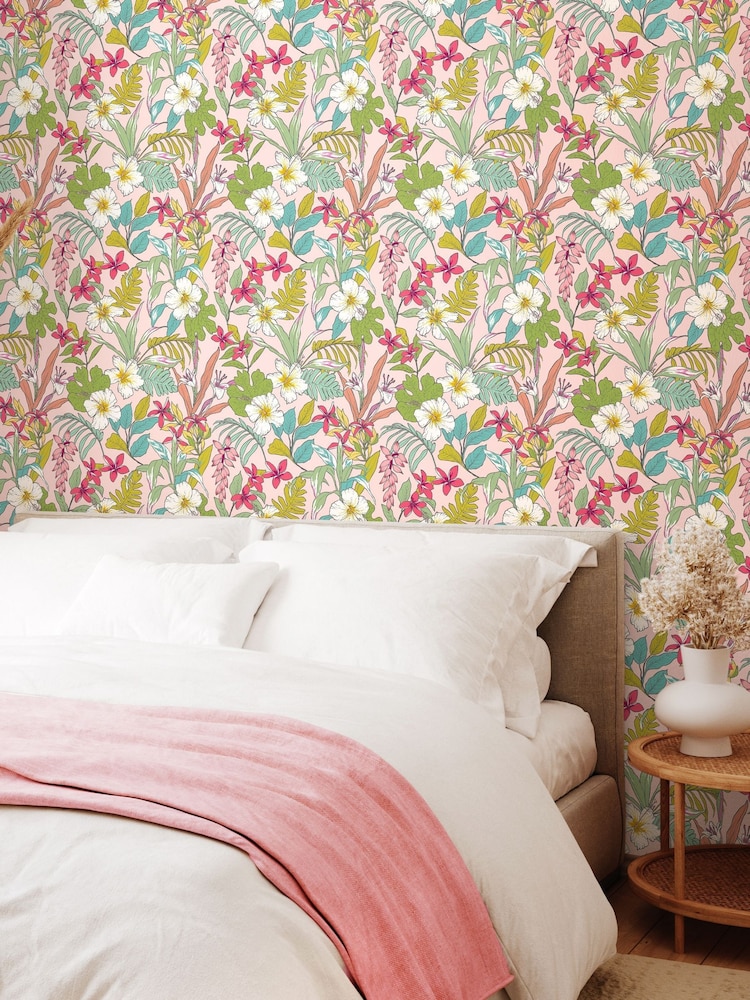 Hoopla Walls Pink Mix Oasis 10M Wallpaper - Image 1 of 2 Hoopla Walls Pink Mix Oasis 10M Wallpaper - Image 1 of 2