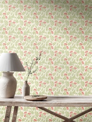 Hoopla Walls Coral Petite Posy 10M Wallpaper - Image 1 of 2