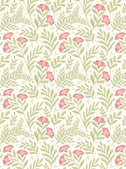 Hoopla Walls Coral Petite Posy 10M Wallpaper - Image 2 of 2