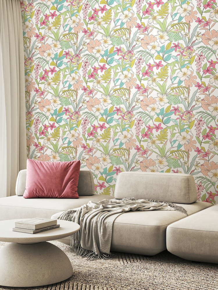 Hoopla Walls Apple and Rose Oasis 10M Wallpaper - Image 1 of 2
