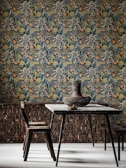 Hoopla Walls Navy Blue Seaweed Garden 10M Wallpaper - Image 1 of 2