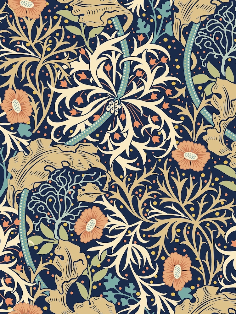 Hoopla Walls Navy Blue Seaweed Garden 10M Wallpaper - Image 2 of 2