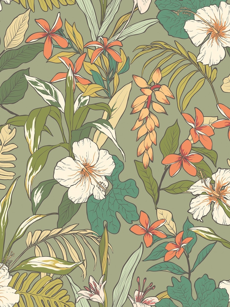 Hoopla Walls Olive and Citrus Oasis 10M Wallpaper - Image 2 of 2