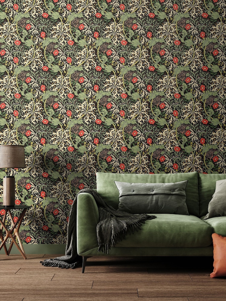 Hoopla Walls Slate Mix Seaweed Garden 10M Wallpaper - Image 1 of 2