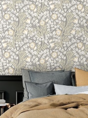 Hoopla Walls Grey Stone Rosehip Trial 10M Wallpaper - Image 1 of 2
