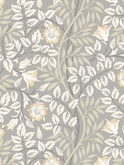 Hoopla Walls Grey Stone Rosehip Trial 10M Wallpaper - Image 2 of 2