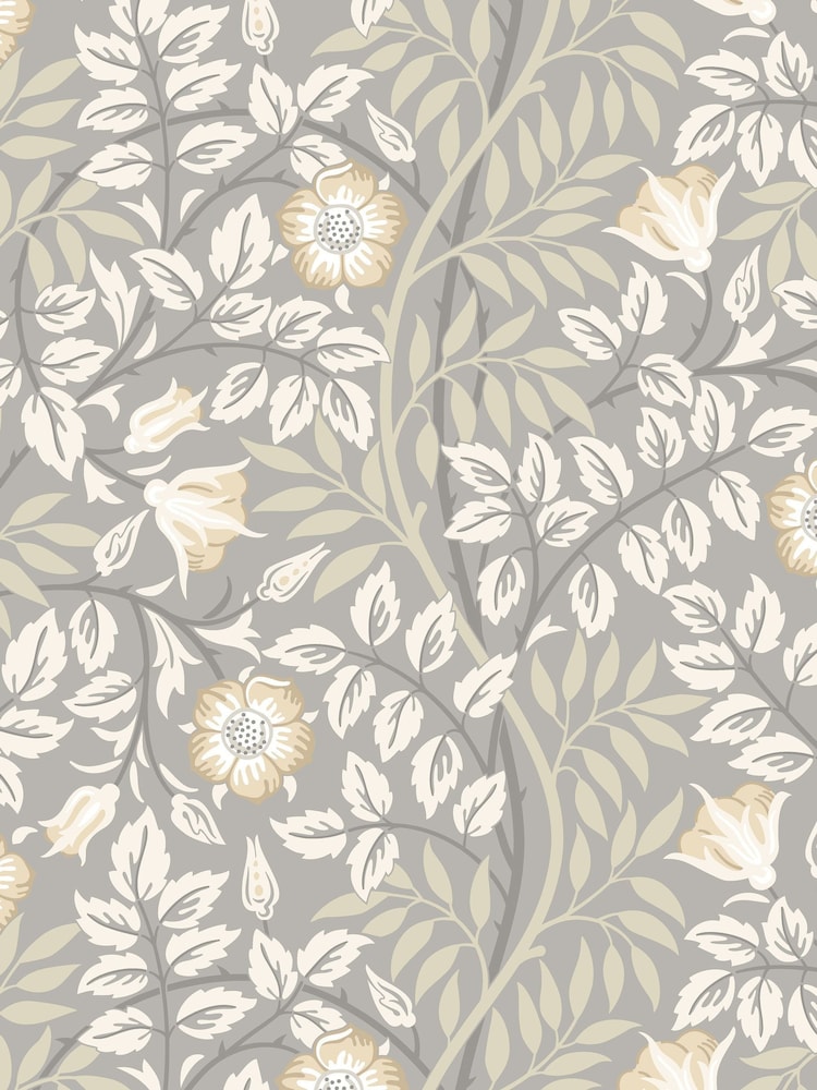 Hoopla Walls Grey Stone Rosehip Trial 10M Wallpaper - Image 2 of 2