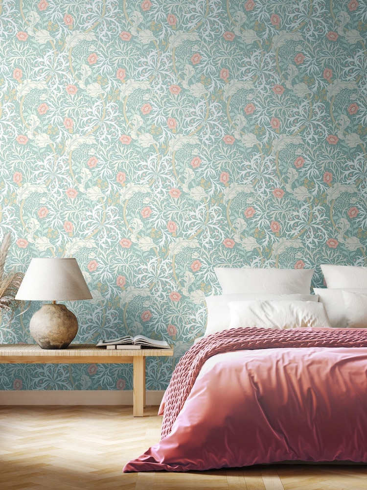 Hoopla Walls Seafoam Seaweed Garden 10M Wallpaper - Image 1 of 2