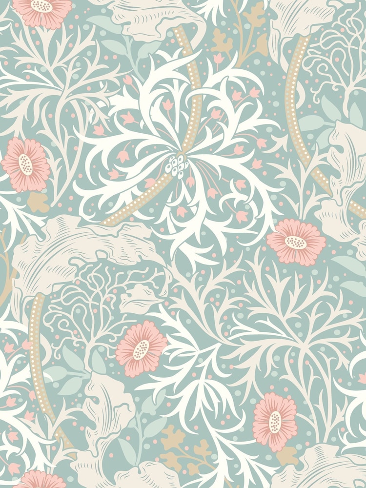 Hoopla Walls Seafoam Seaweed Garden 10M Wallpaper - Image 2 of 2