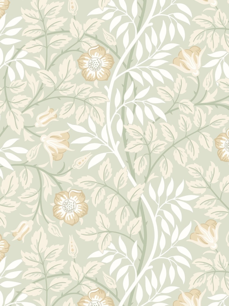 Hoopla Walls Sage Green Rosehip Trial 10M Wallpaper - Image 2 of 2