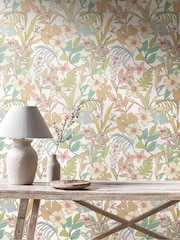 Hoopla Walls Chalk and Sand Oasis 10M Wallpaper - Image 1 of 2