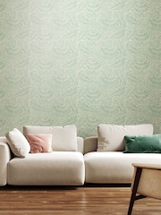 Hoopla Walls Seafoam Leaf Vine 10M Wallpaper - Image 1 of 2