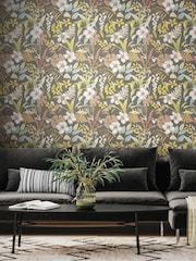 Hoopla Walls Mink and Sage Oasis 10M Wallpaper - Image 1 of 2