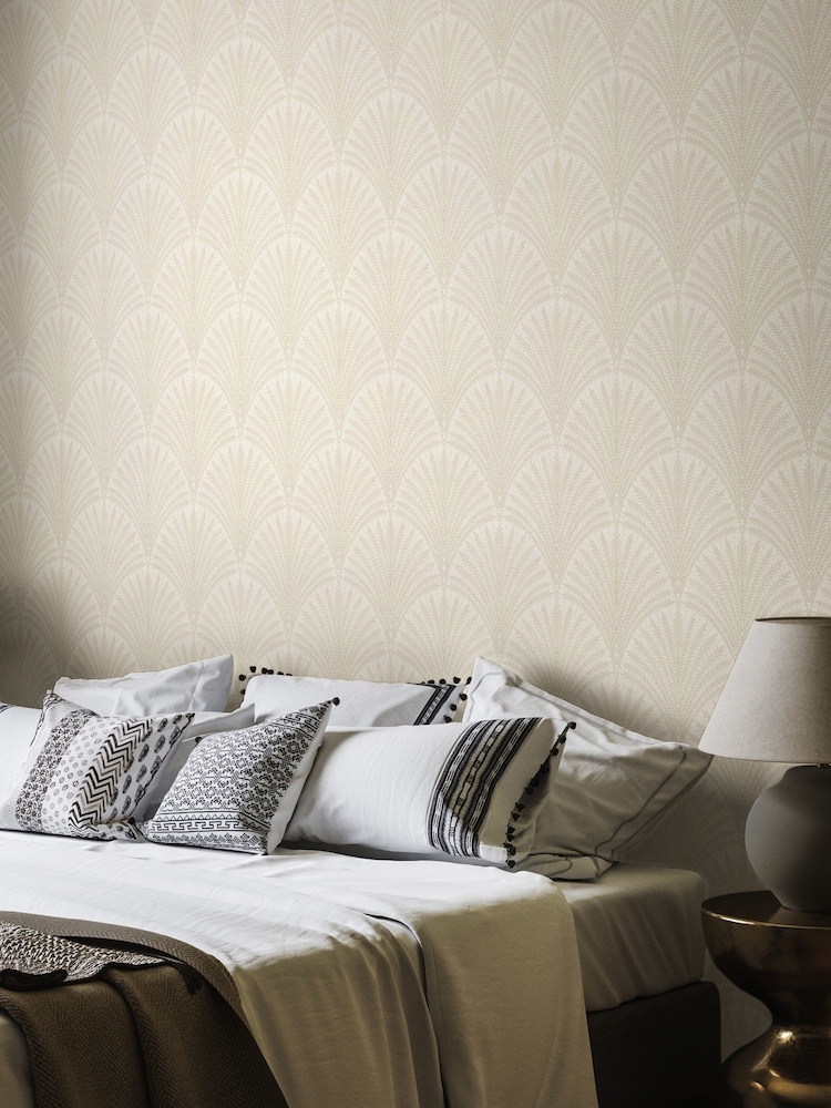 Hoopla Walls Chalk Leaf Fan 10M Wallpaper - Image 1 of 2