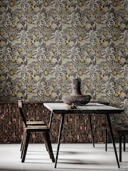 Hoopla Walls Slate Seaweed Garden 10M Wallpaper - Image 1 of 2