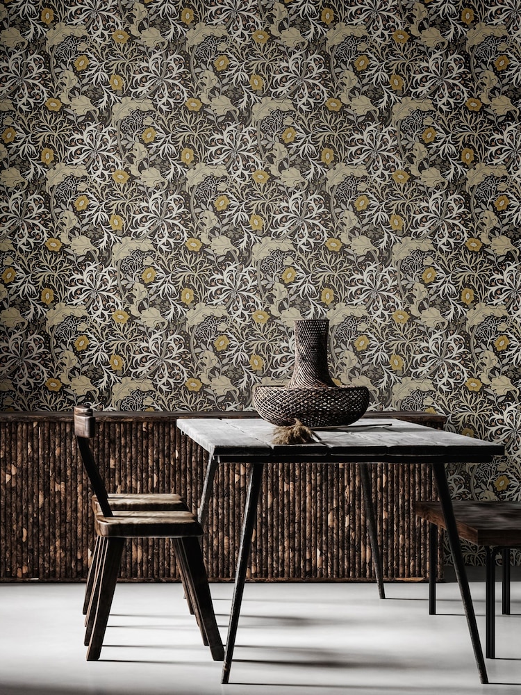 Hoopla Walls Slate Seaweed Garden 10M Wallpaper - Image 1 of 2