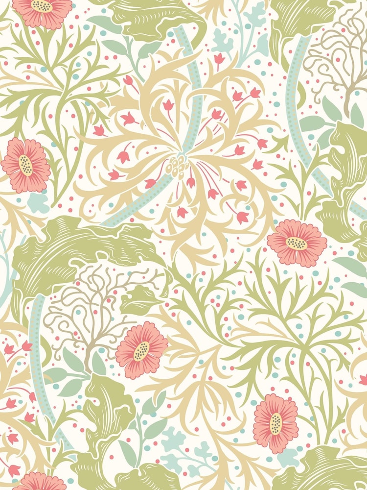 Hoopla Walls Rose Pink Seaweed Garden 10M Wallpaper - Image 2 of 2