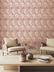 Hoopla Walls Ruby Red Chrysanthemum 10M Wallpaper - Image 1 of 2