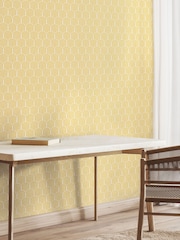 Hoopla Walls Yellow Retro Arch 10M Wallpaper - Image 1 of 2