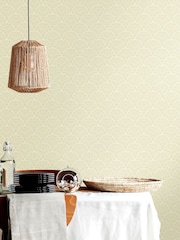 Hoopla Walls Sage Ditsy Deco Fan 10M Wallpaper - Image 1 of 2