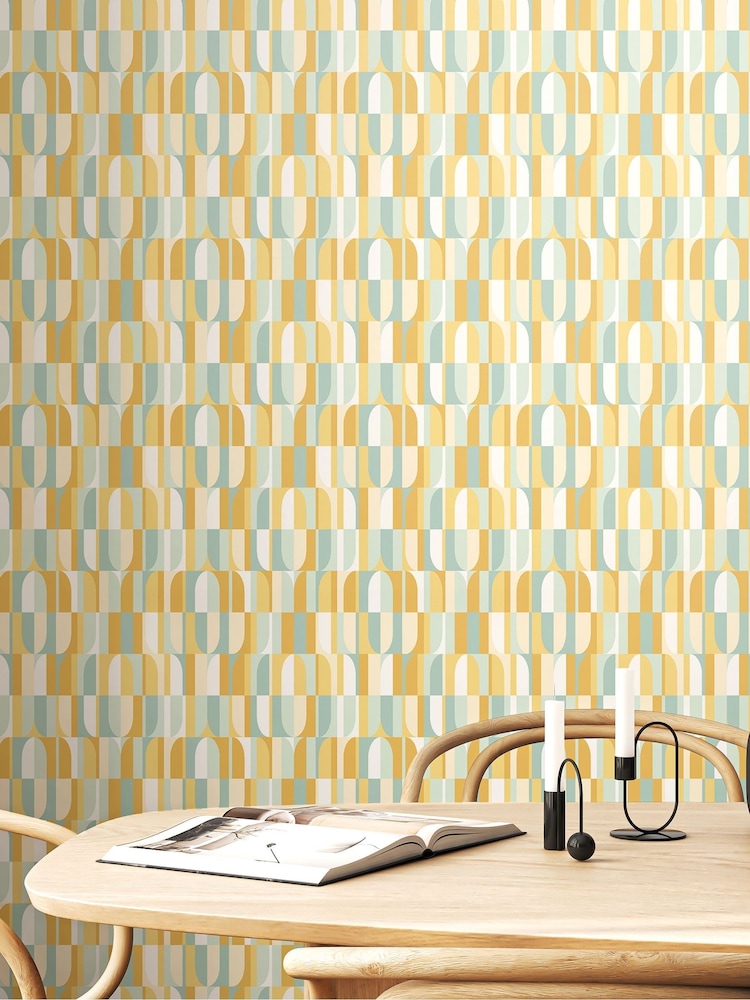 Hoopla Walls Mellow Yellow Building Blocks 10M Wallpaper - Image 1 of 2
