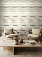 Hoopla Walls Grey Horizontal Stripe 10M Wallpaper - Image 1 of 2