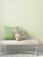 Hoopla Walls Green Ditsy Deco Fan 10M Wallpaper - Image 1 of 2