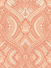 Hoopla Walls Orange Ogee Damask 10M Wallpaper - Image 2 of 2