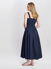 Gina Bacconi Blue Bonita Sheered Bodice Dress - Image 2 of 7