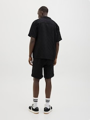 Черный - Фактурная рубашка с короткими рукавами JACK & JONES Resort - Image 3 of 5