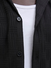Черный - Фактурная рубашка с короткими рукавами JACK & JONES Resort - Image 5 of 5