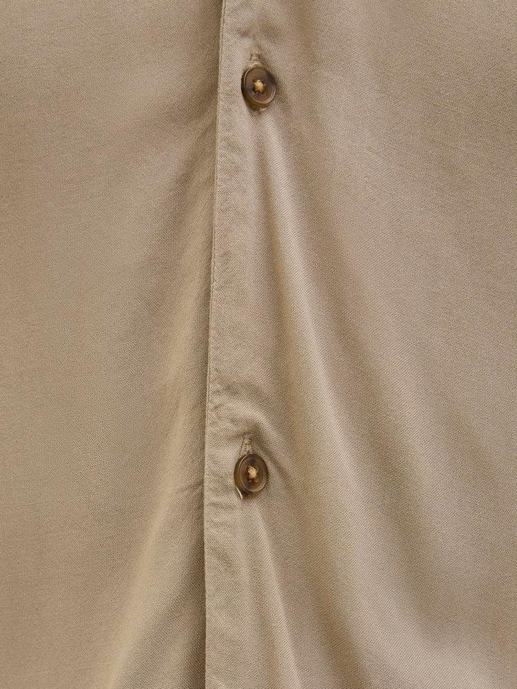 JACK & JONES Natural Short Sleeve Resort Shirt - Image 5 of 5