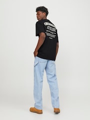 Schwarz - JACK & JONES Back Print 100% Cotton T-Shirt - Bild 3 von 5