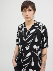 JACK & JONES Black Printed Resort Shirt - Image 3 of 5