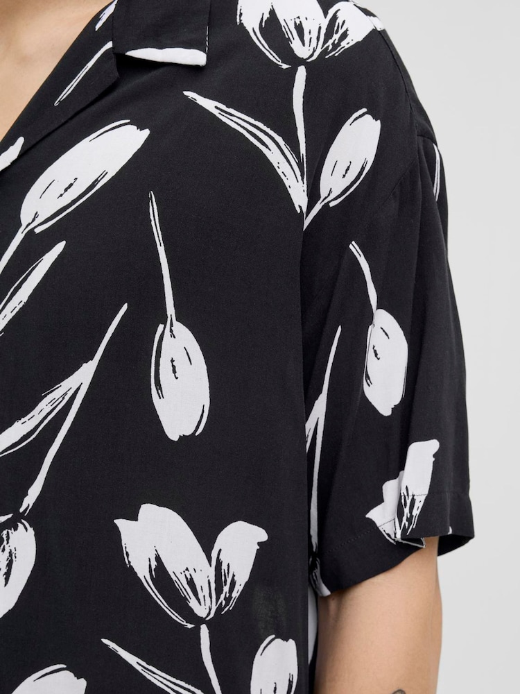 JACK & JONES Black Printed Resort Shirt - Image 5 of 5