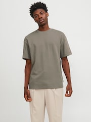 JACK & JONES Grey Loose Fit T-Shirt - Image 1 of 5
