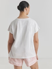 Simply Be Pink Cheesecloth Shortie Set - Image 2 of 4